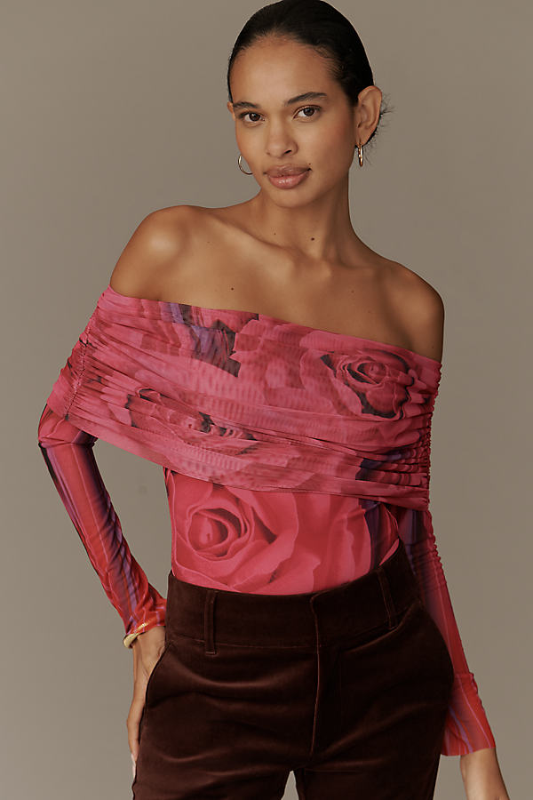 Asymmetric Rosy Bodysuit