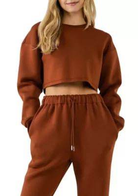 Grey Lab Cropped Loungewear Sweatshirt