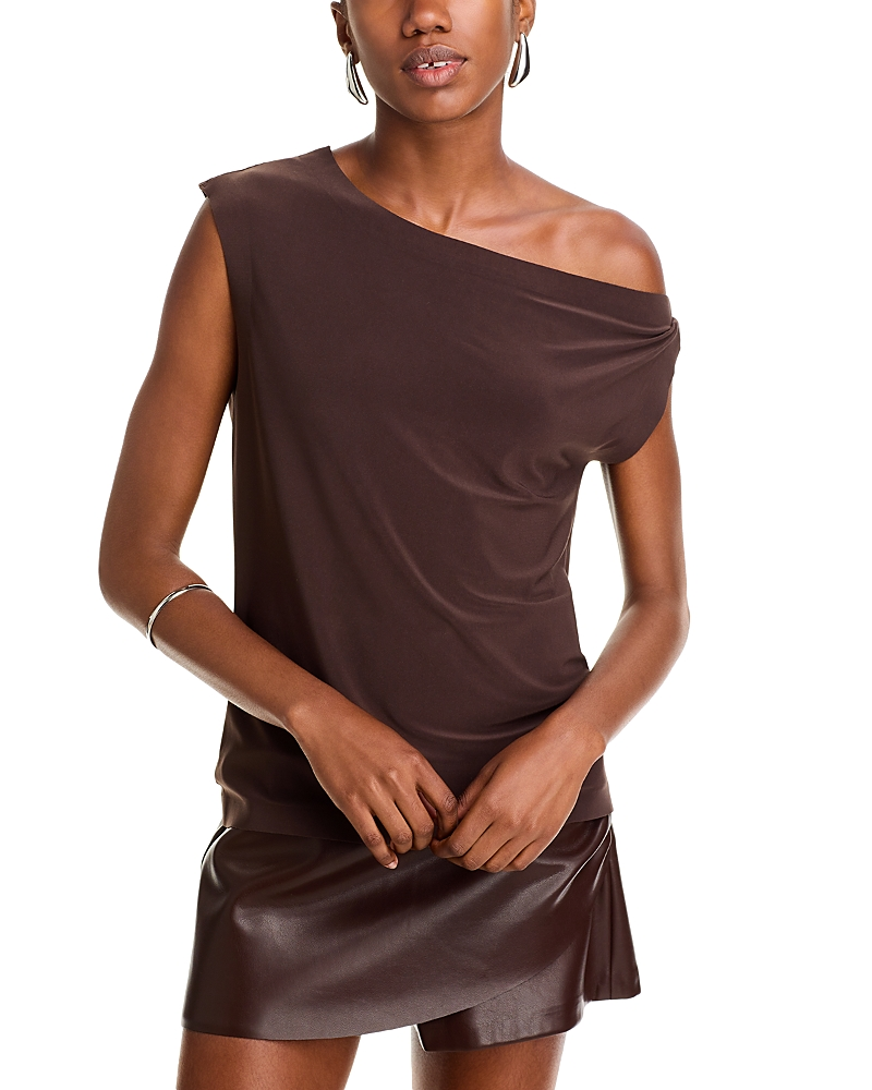 Norma Kamali Drop‑Shoulder Asymmetric Top