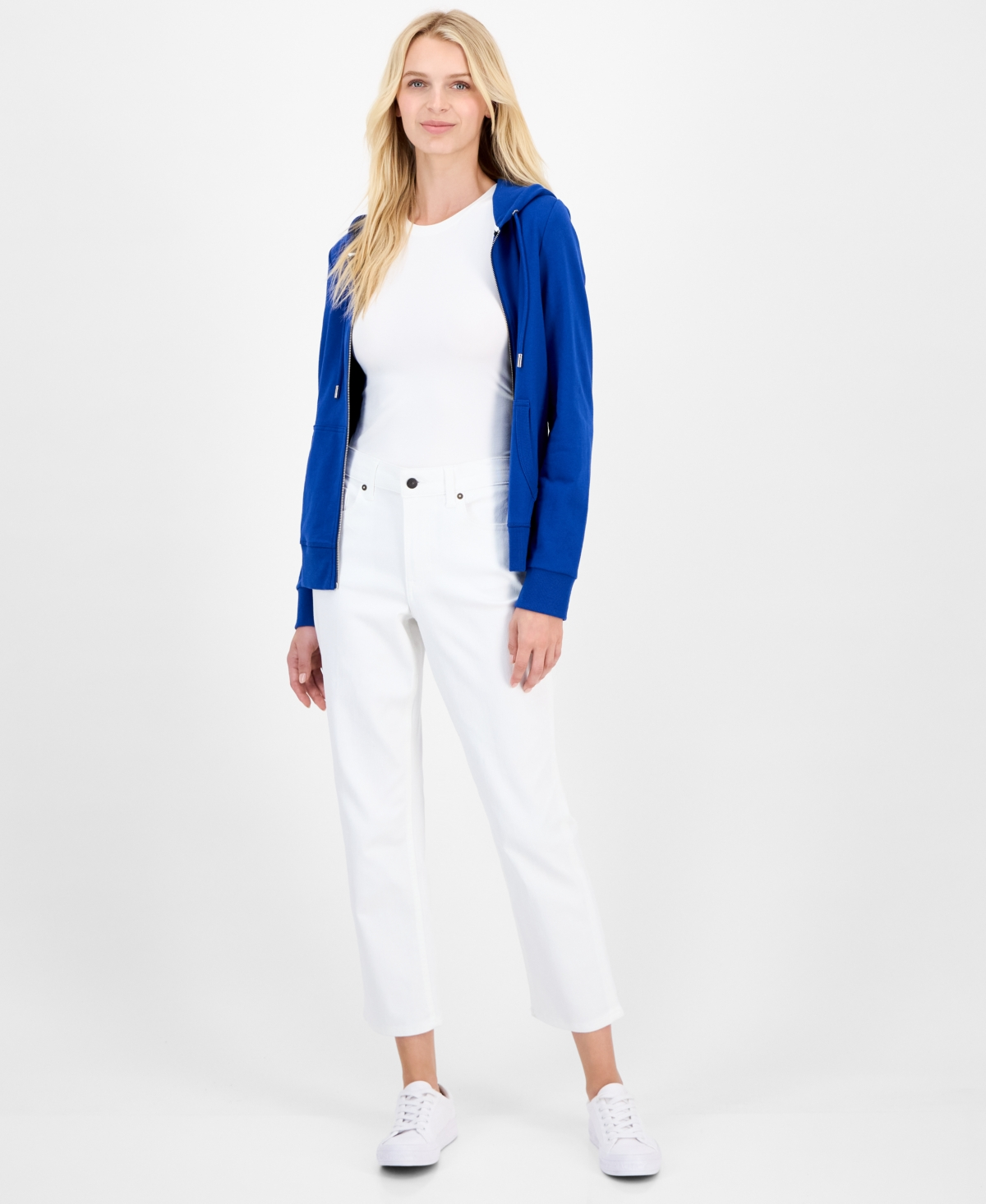 Nautica Mid‑Rise Straight Ankle in White