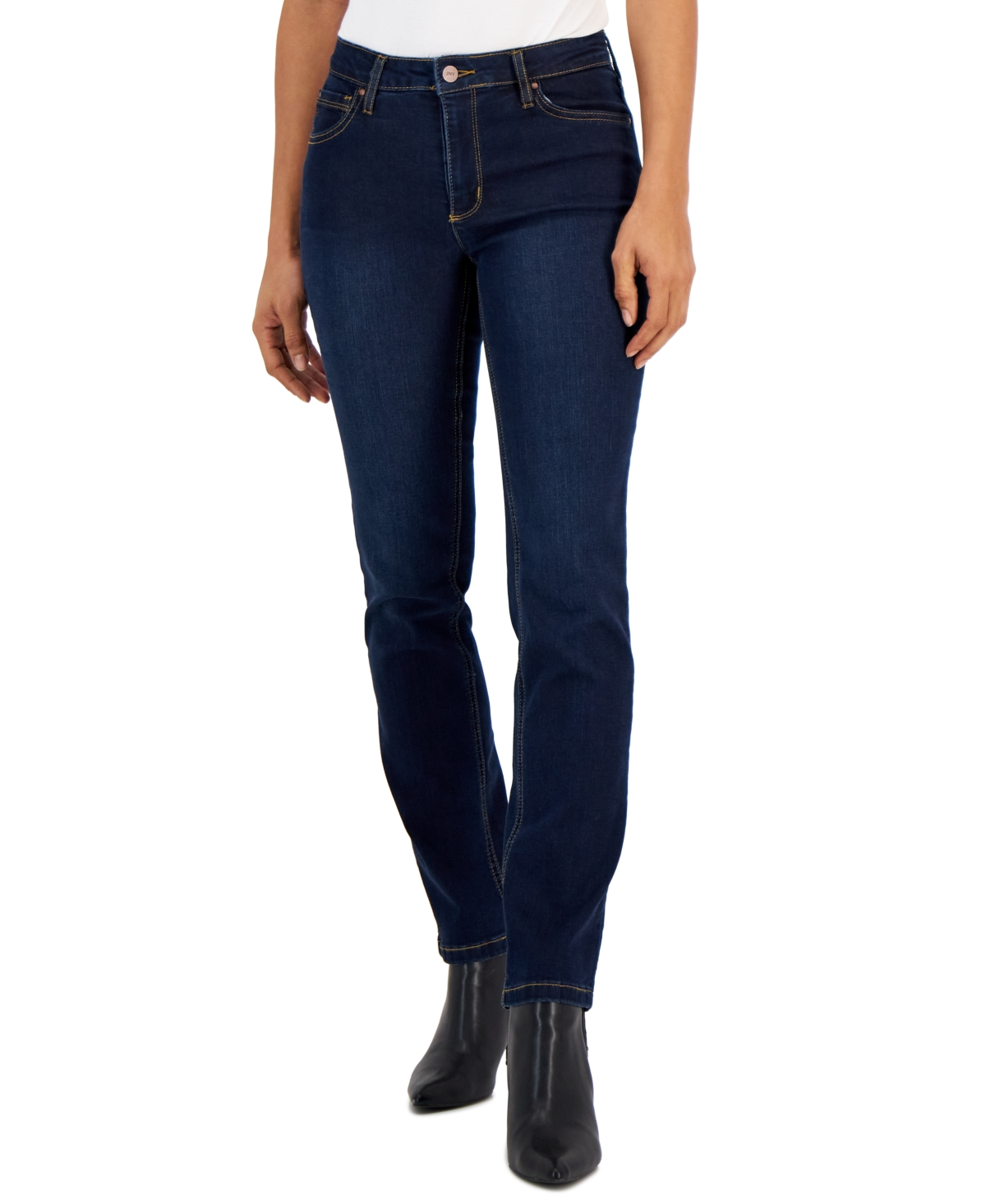 Jones New York Petite Lexington Straight‑Leg Jeans