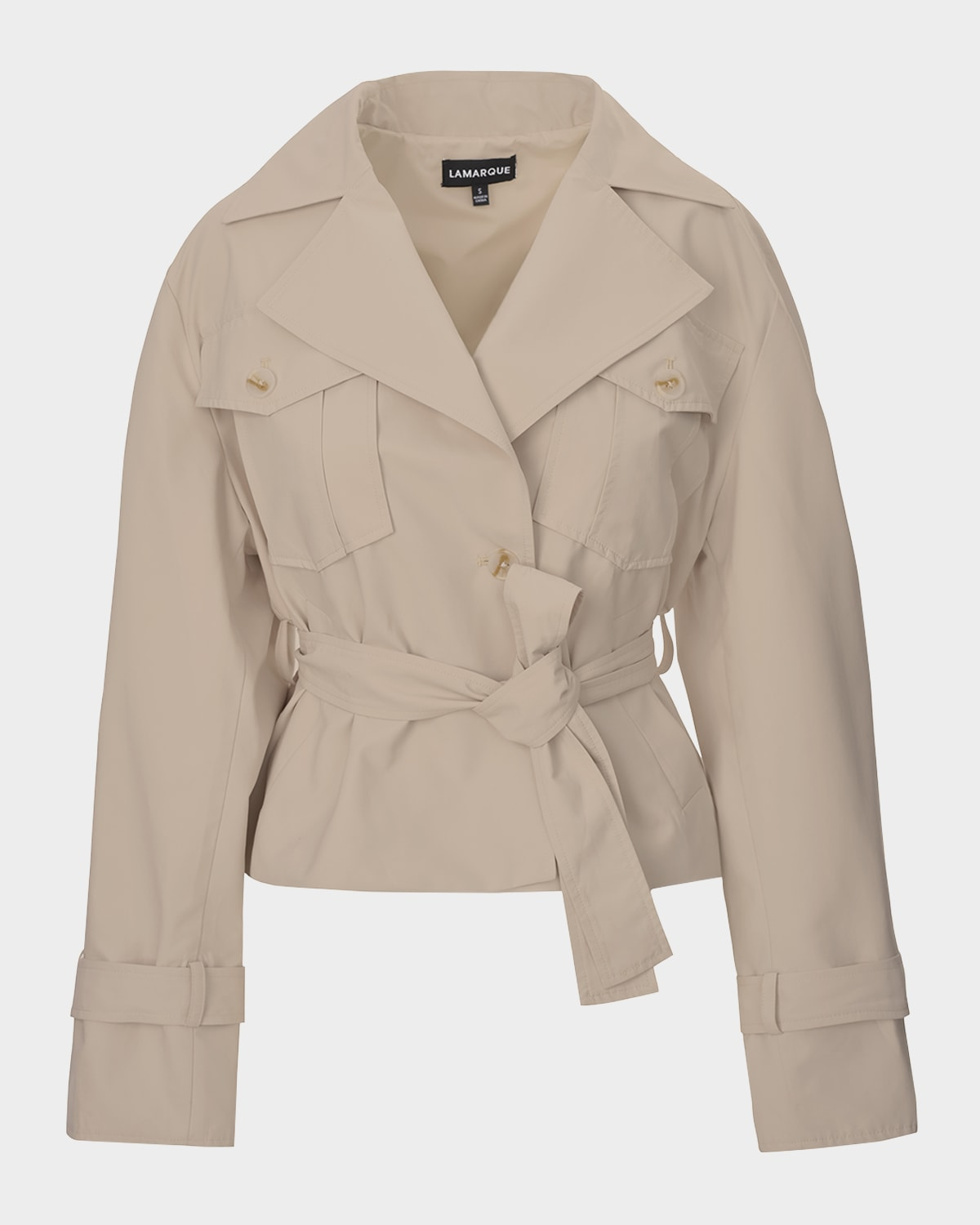 Lamarque Quinn Cropped Trench Jacket