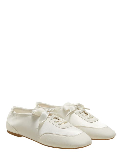 Vivaia Square-Toe Satin Sneakerina