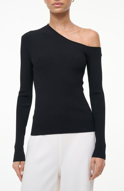 STAUD Lois Rib One‑Shoulder Top