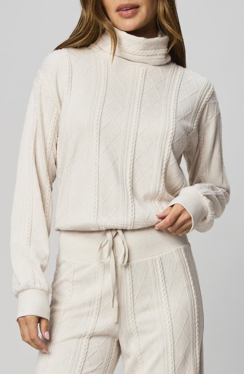 Splendid Cable Lounge Turtleneck