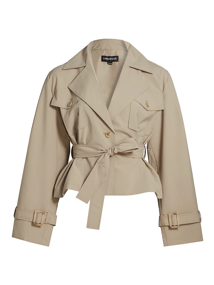 Lamarque Quinn Cropped Trench Jacket